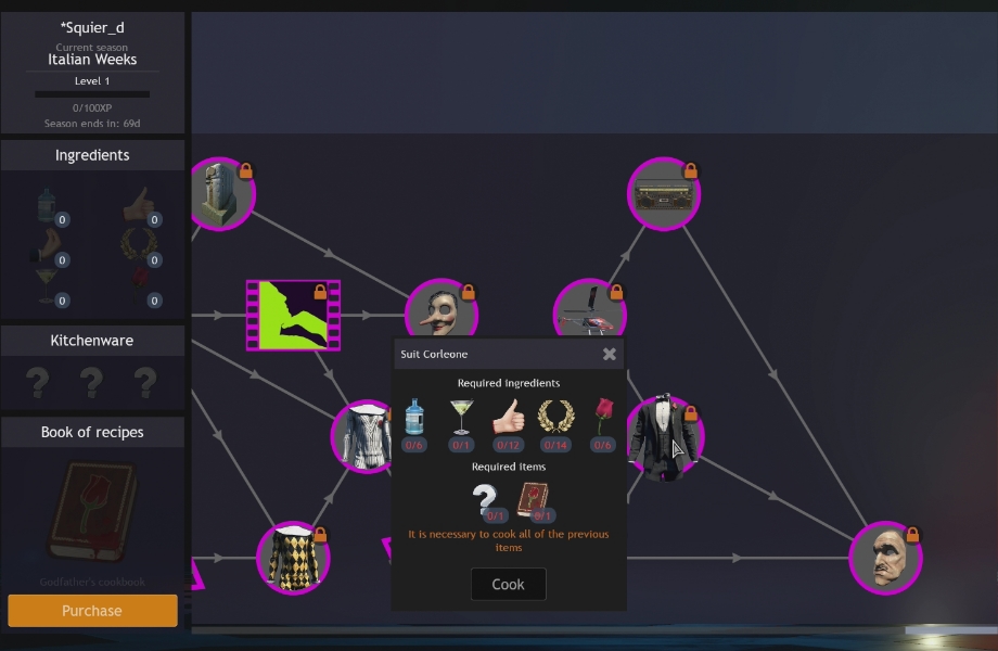 Players will go from an apprentice to a chef starting with simple recipes and moving forward to more complex ones.